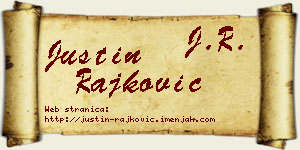 Justin Rajković vizit kartica